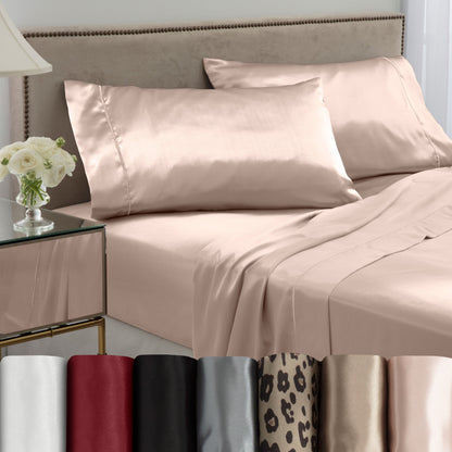 Martex Elegance Satin Silk Soft & Breathable For Hair & Skin Sheet Set