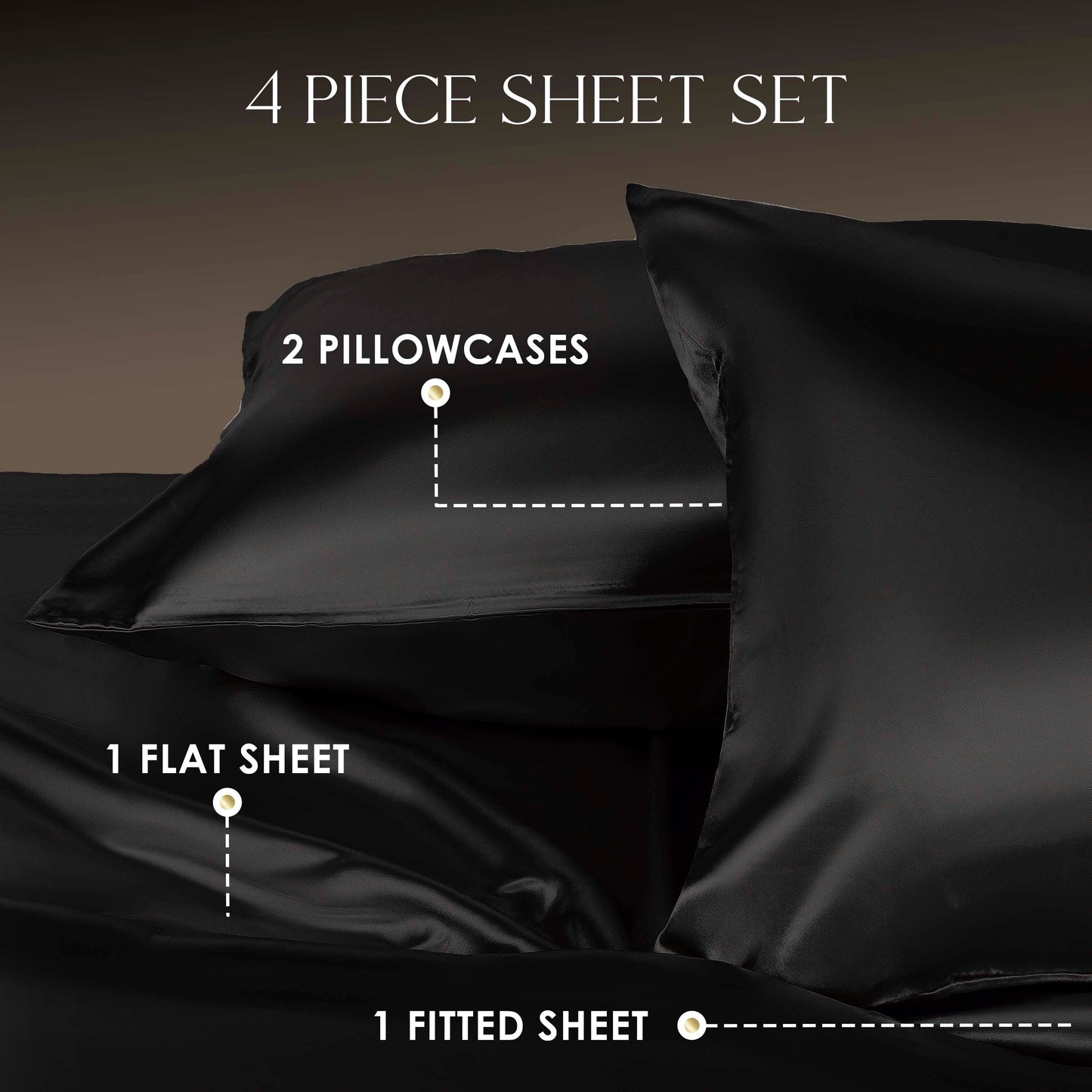 Martex Elegance Satin Silk Soft & Breathable For Hair & Skin Sheet Set