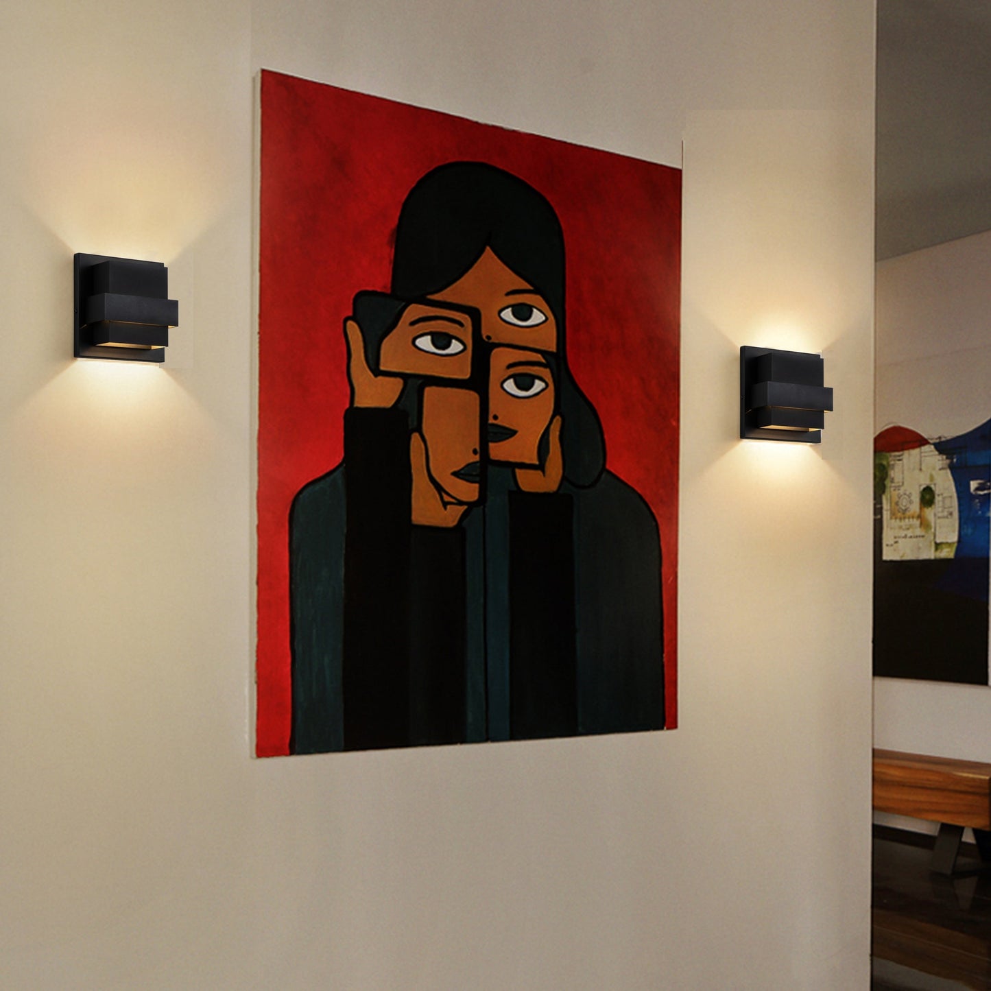 C Cattleya 1-Light Matte Black Aluminum Integrated LED Wall Light - Matte Black