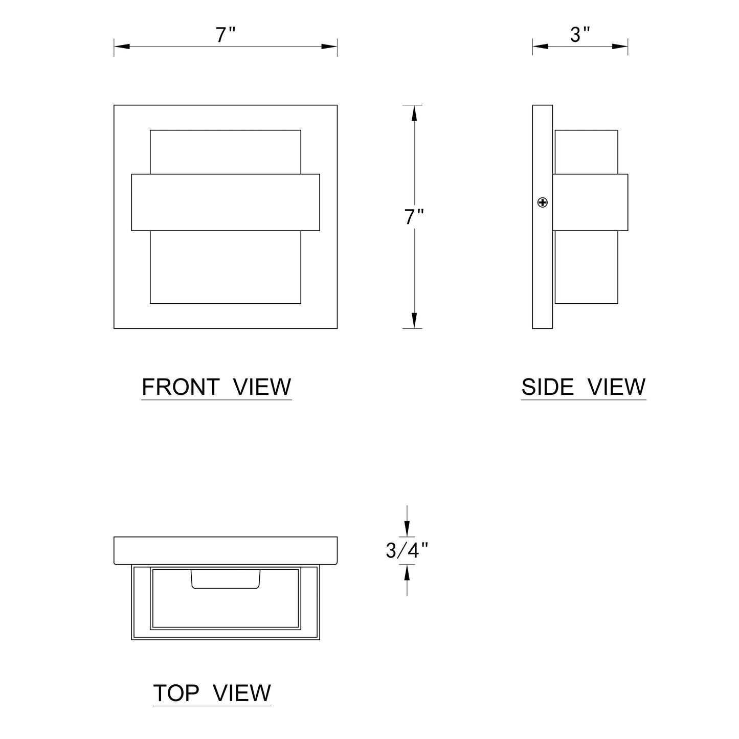 C Cattleya 1-Light Matte Black Aluminum Integrated LED Wall Light - Matte Black