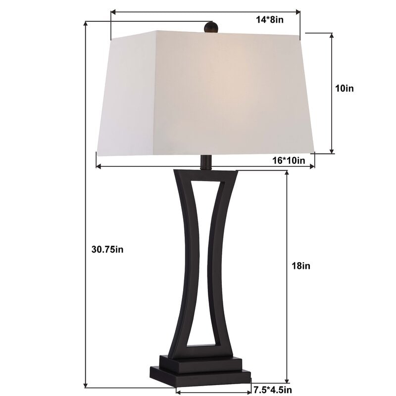 Maxax 30.75 Bedside Table Lamp Set (Set of 2)