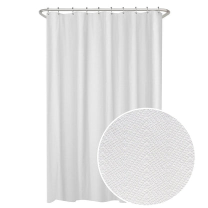 Maytex Herringbone Ultimate Waterproof Fabric Shower Curtain or Liner