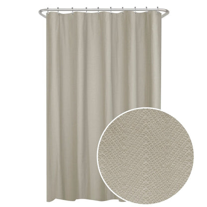 Maytex Herringbone Ultimate Waterproof Fabric Shower Curtain or Liner