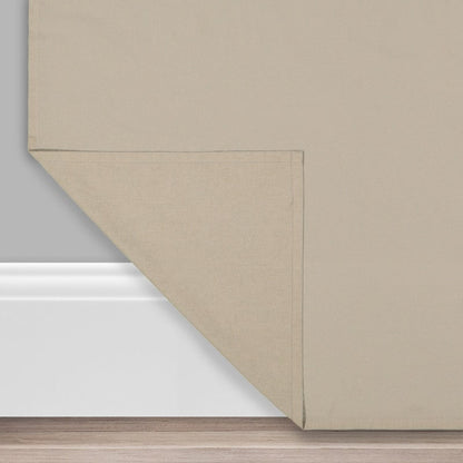 Mercantile Drop Cloth Light Filtering Ring Top Tab Farmhouse Curtain Panel with Valance