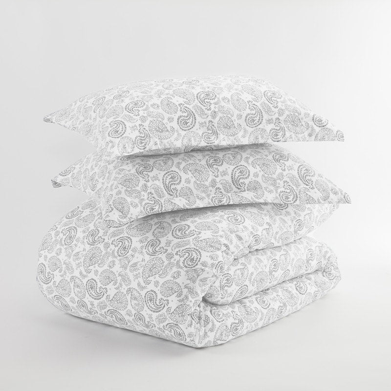 Simply Soft Oversized 3-piece Paisley Print Duvet Cover Set