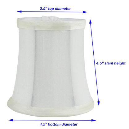 Meriville Chandelier Lamp Shades, 3-inch by 4.5-inch by 4.5-inch, Clip-on