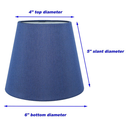 Meriville Faux Silk Clip On Chandelier Lamp Shades, 4-inch by 6-inch by 5-inch