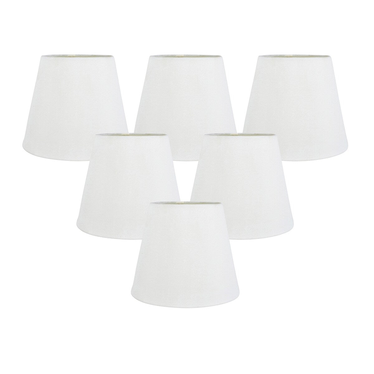 Meriville Faux Silk Clip On Chandelier Lamp Shades, 4-inch by 6-inch by 5-inch