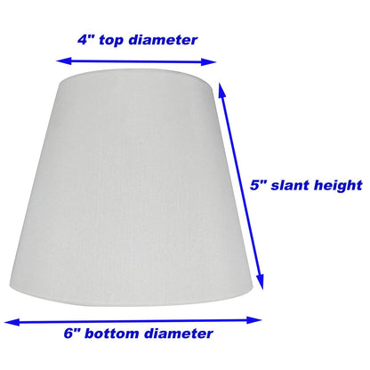 Meriville Faux Silk Clip On Chandelier Lamp Shades, 4-inch by 6-inch by 5-inch