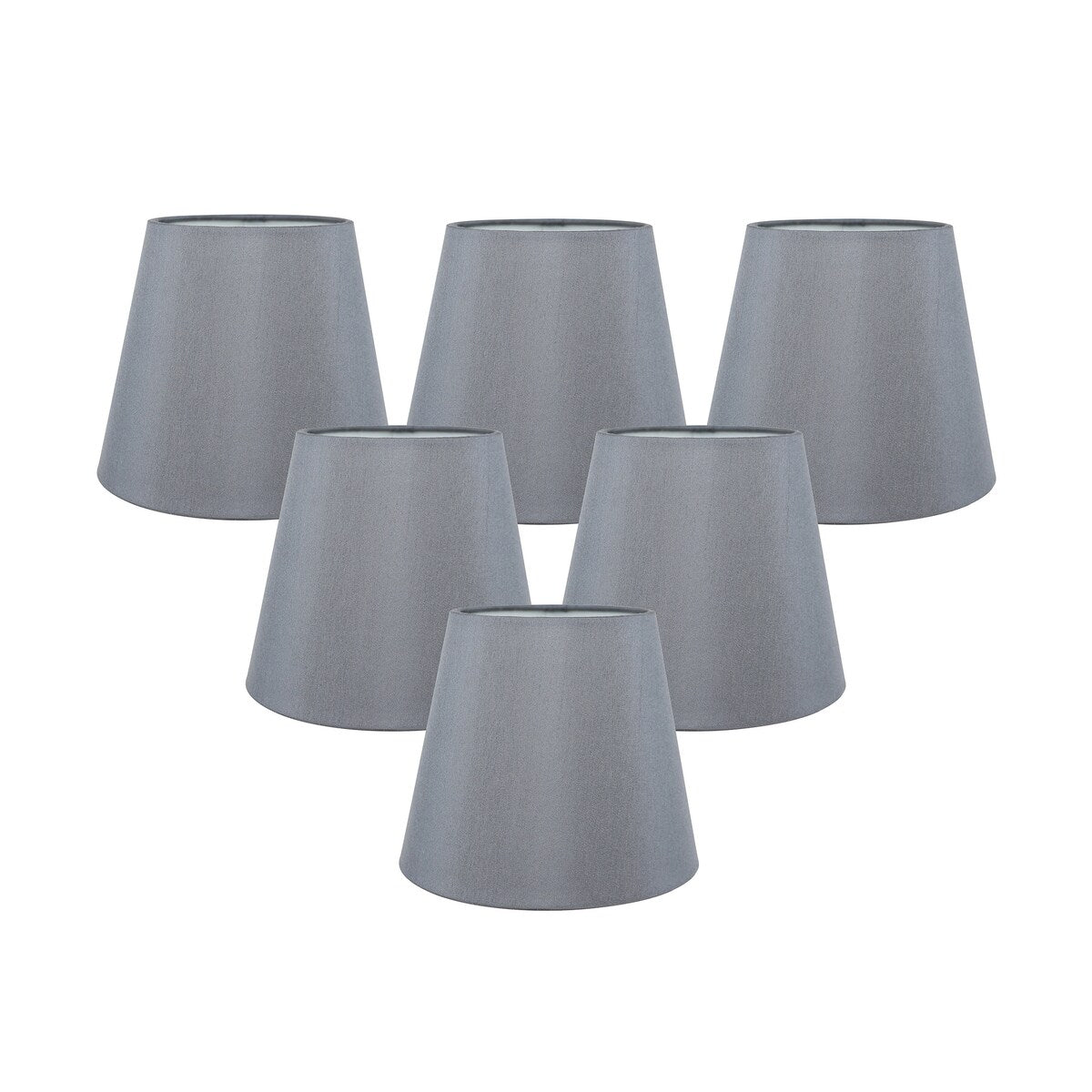 Meriville Faux Silk Clip On Chandelier Lamp Shades, 4-inch by 6-inch by 5-inch