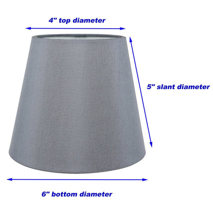 Meriville Faux Silk Clip On Chandelier Lamp Shades, 4-inch by 6-inch by 5-inch