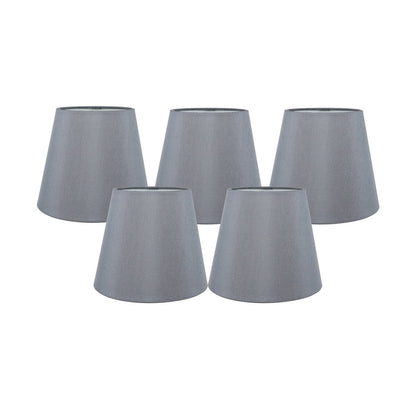 Meriville Faux Silk Clip On Chandelier Lamp Shades, 4-inch by 6-inch by 5-inch