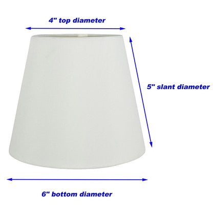 Meriville Faux Silk Clip On Chandelier Lamp Shades, 4-inch by 6-inch by 5-inch