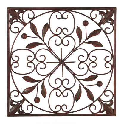 Metal Scroll Wall Decor - Set of 4 Dark Brown - Roche River Decor