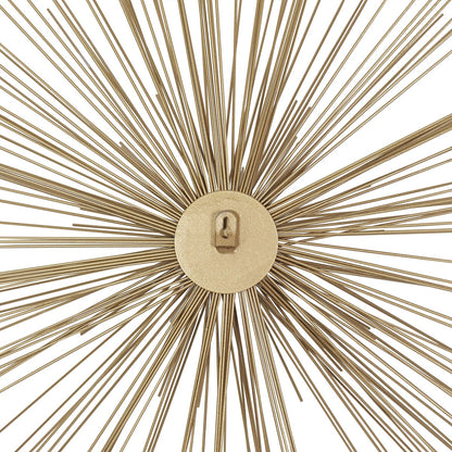 Metal Starburst Large 3D Home Wall Decor - Gold - Roche River Decor