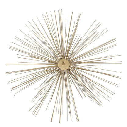Metal Starburst Large 3D Home Wall Decor - Gold - Roche River Decor