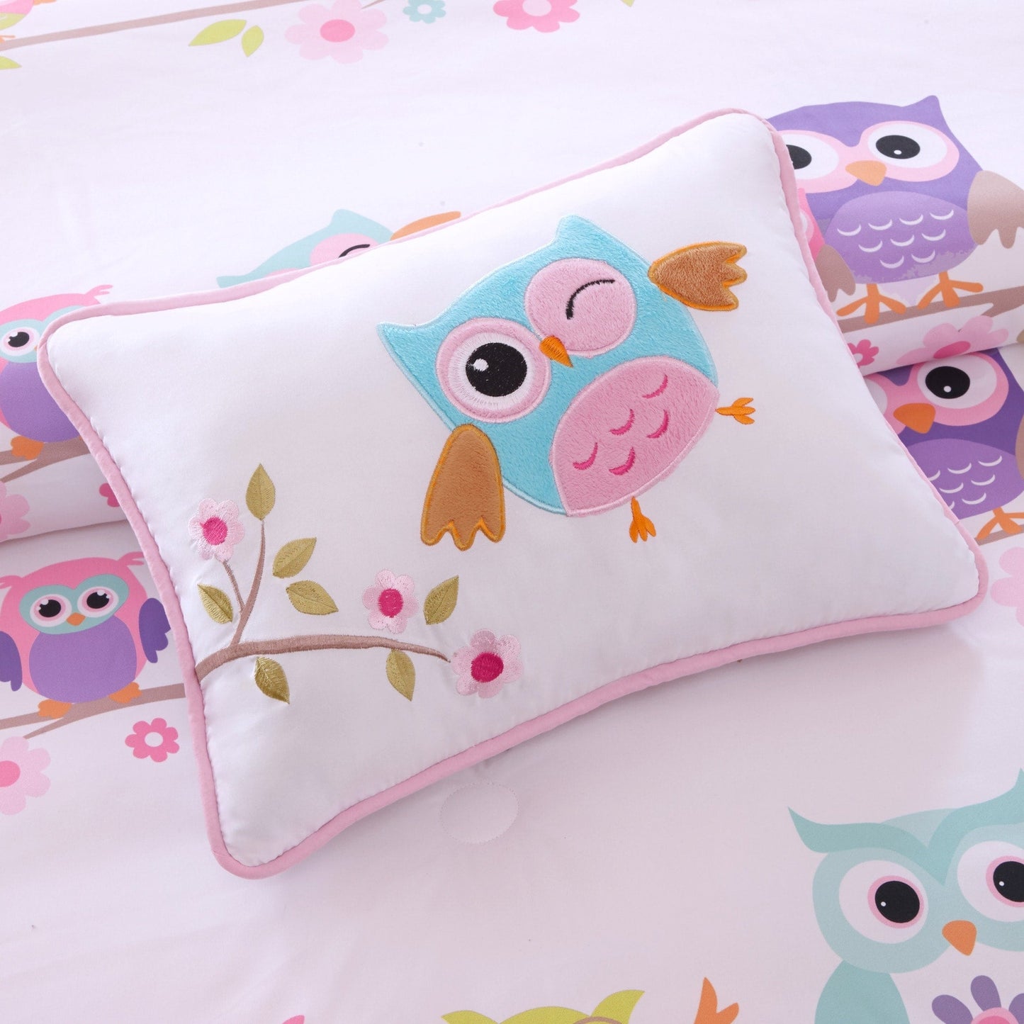 Intelligent Design Kids Nocturnal Nellie Owl Comforter Set with Bed Sheets