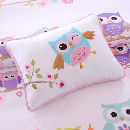 Intelligent Design Kids Nocturnal Nellie Owl Comforter Set with Bed Sheets
