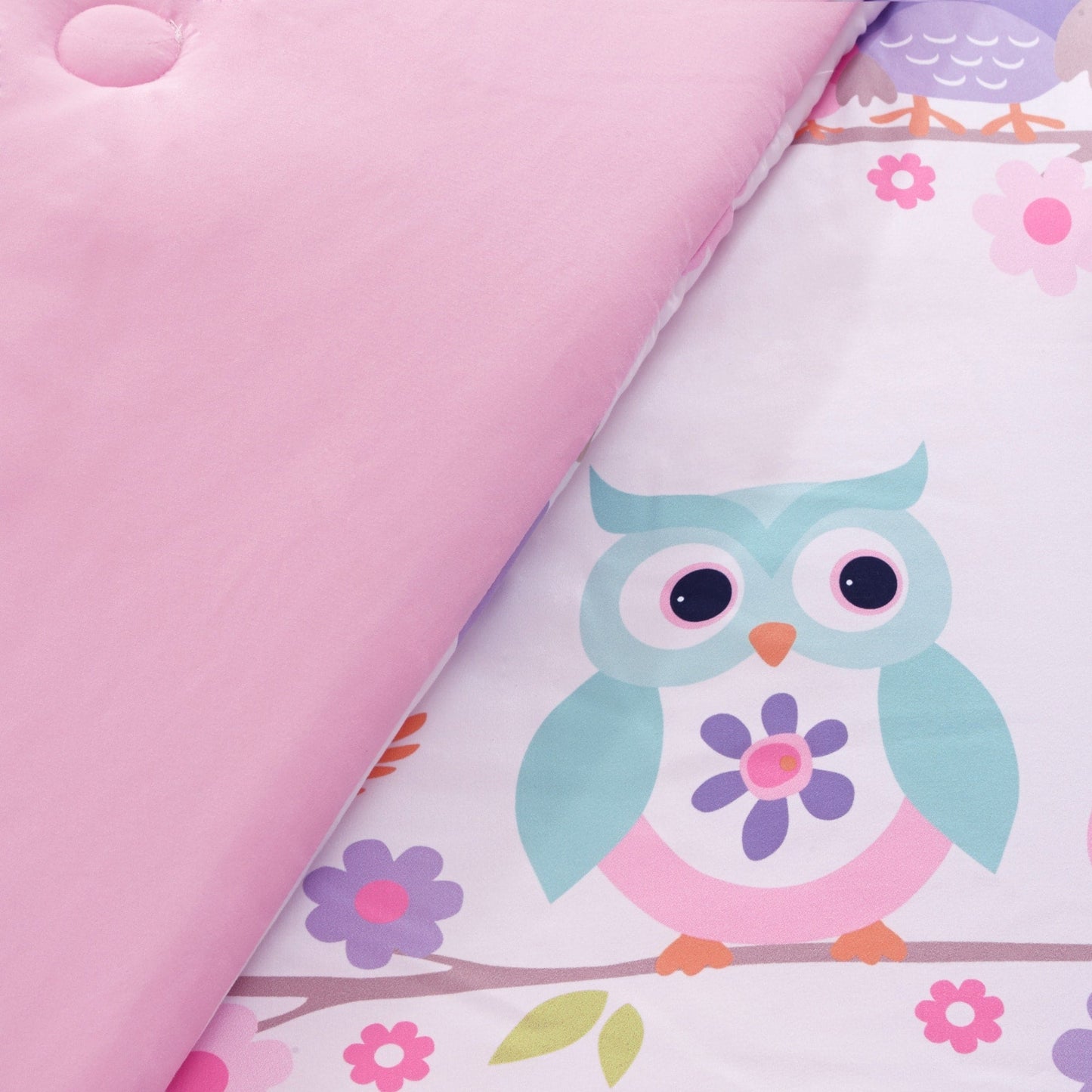 Intelligent Design Kids Nocturnal Nellie Owl Comforter Set with Bed Sheets
