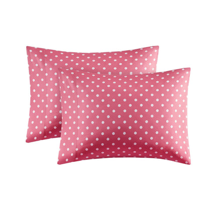 Intelligent Design Polka Dot Printed 100% Cotton Sheet Set