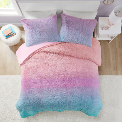 Intelligent Design Talia Ombre Shaggy Faux Fur Comforter Set
