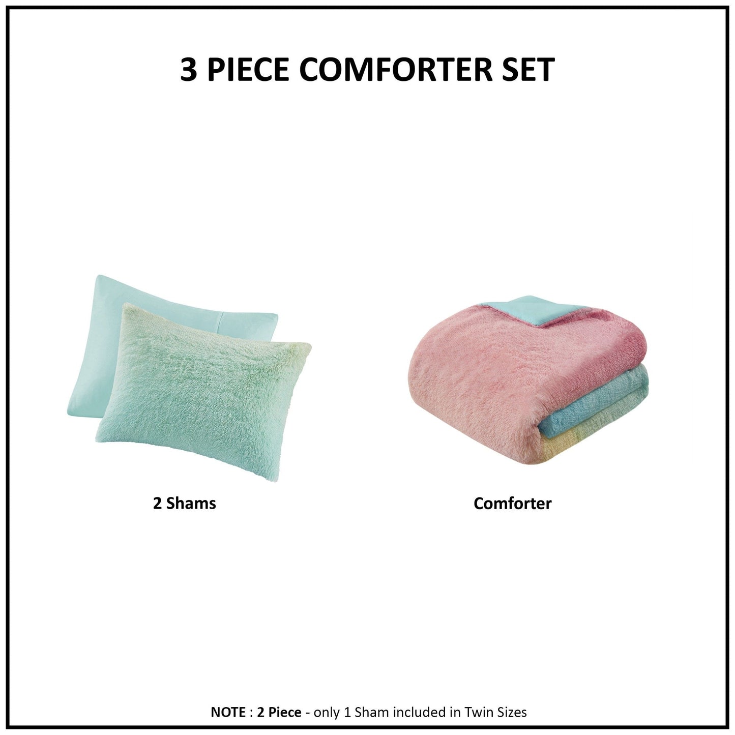 Intelligent Design Talia Ombre Shaggy Faux Fur Comforter Set