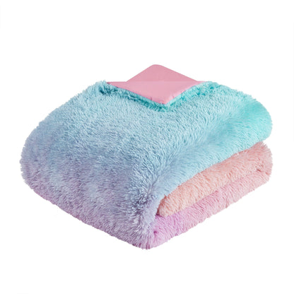 Intelligent Design Talia Ombre Shaggy Faux Fur Comforter Set