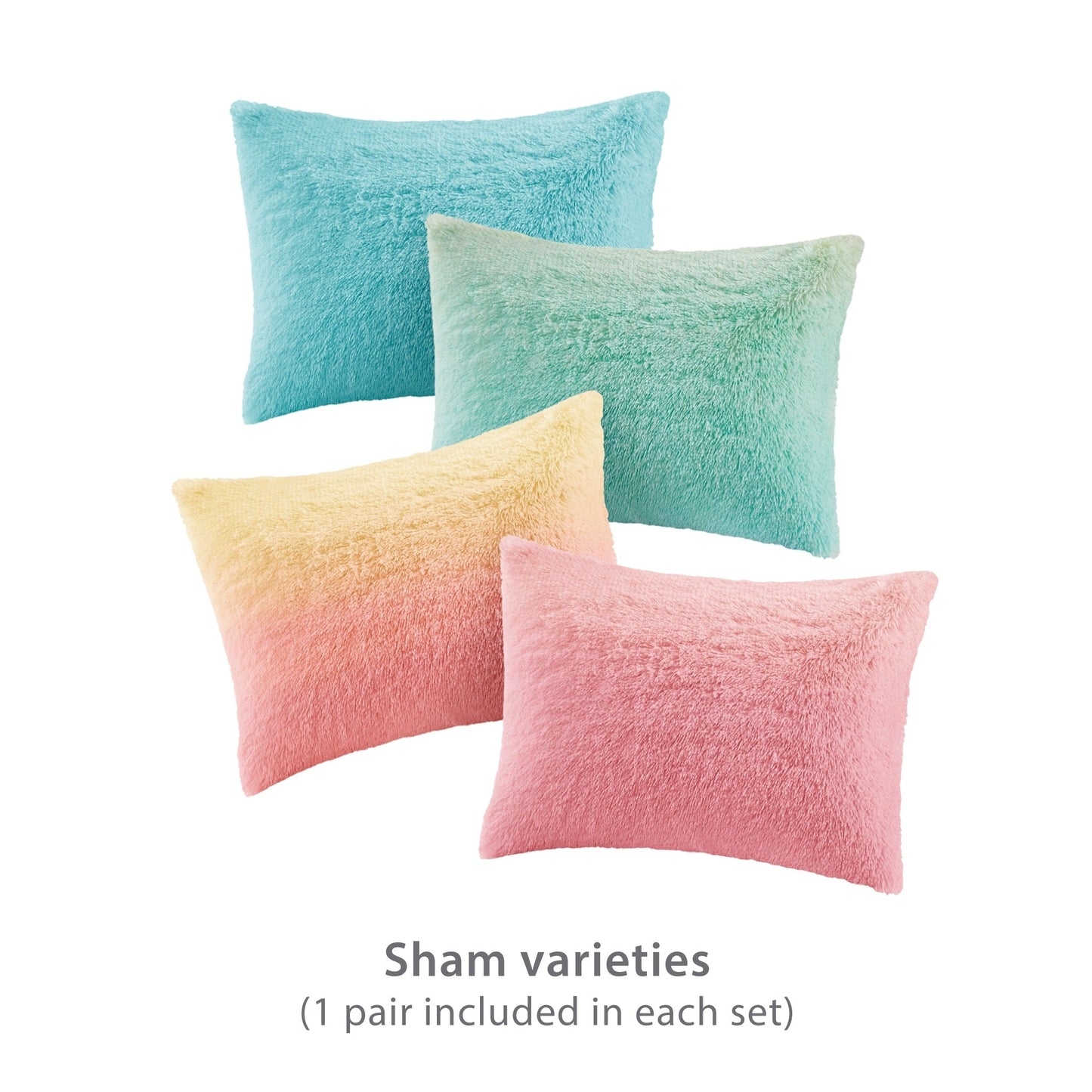 Intelligent Design Talia Ombre Shaggy Faux Fur Comforter Set