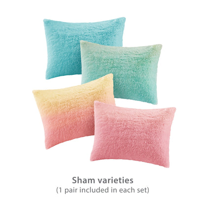 Intelligent Design Talia Ombre Shaggy Faux Fur Comforter Set