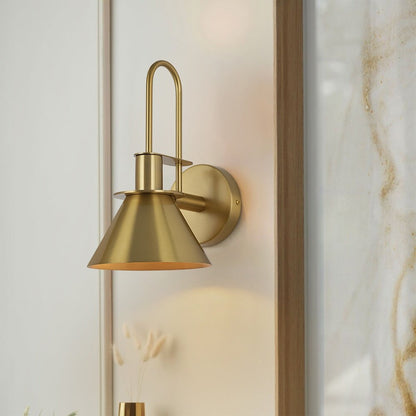 Mid-century Modern 1-Light Cone Wall Sconce - 7in Bedroom Light