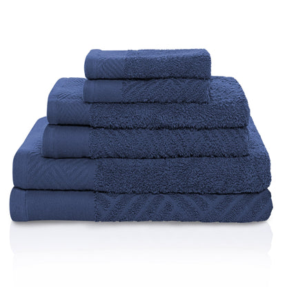 Superior 100-percent Egyptian Cotton Basket Weave 6-Piece Towel Set