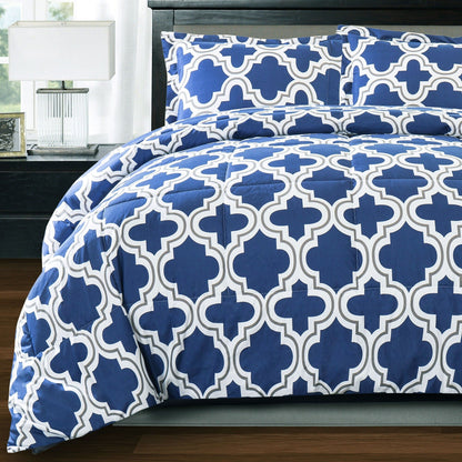 Superior All Season Down Alternative Trellis Comforter Set