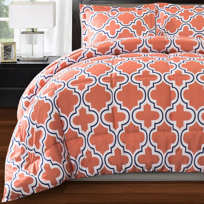 Superior All Season Down Alternative Trellis Comforter Set