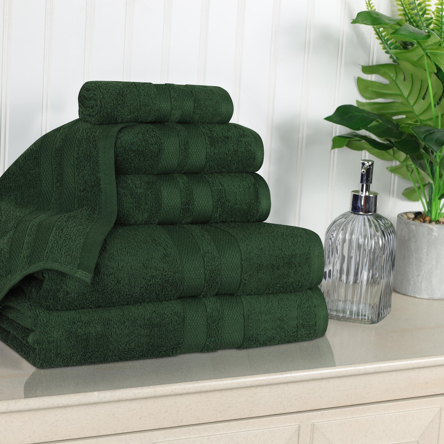 Superior Cotton Quick-Drying 6 Piece Highly Absorbent Towel Set