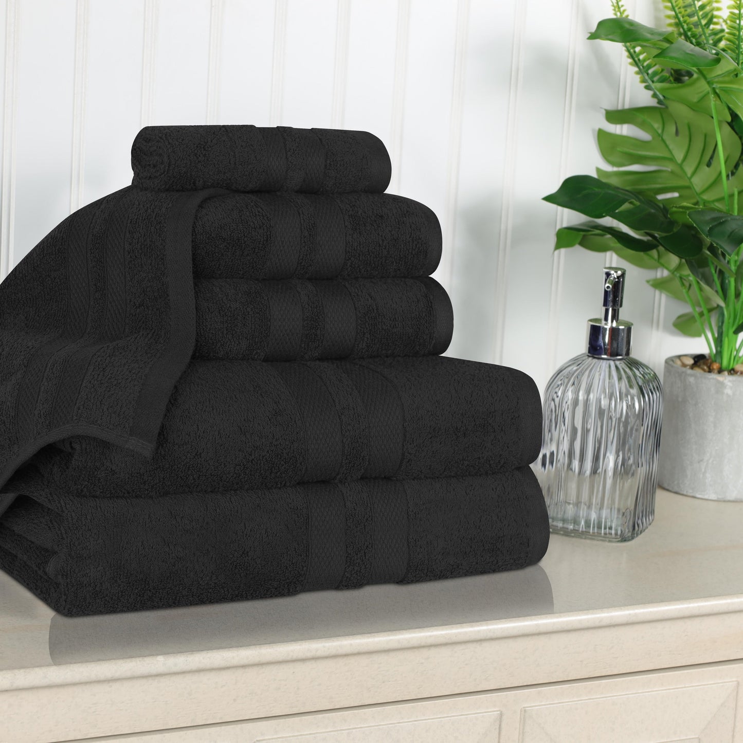 Superior Cotton Quick-Drying 6 Piece Highly Absorbent Towel Set
