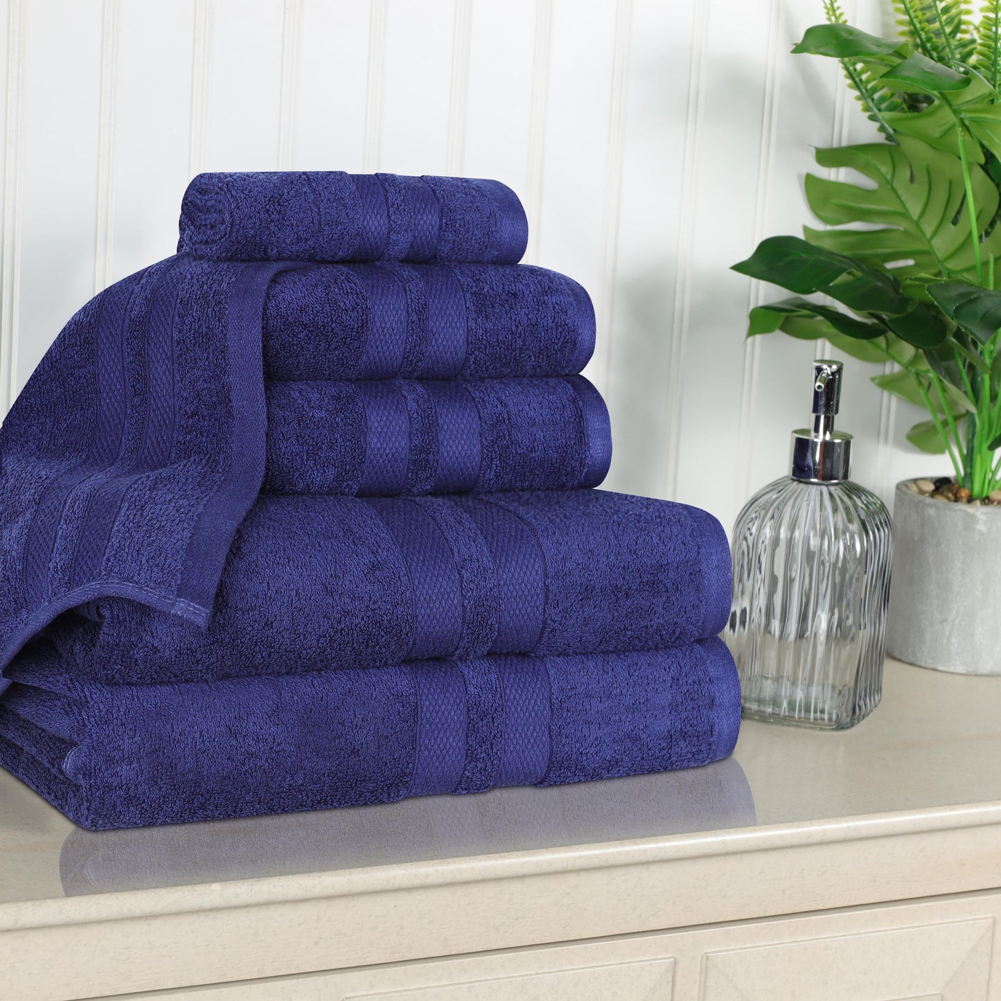 Superior Cotton Quick-Drying 6 Piece Highly Absorbent Towel Set