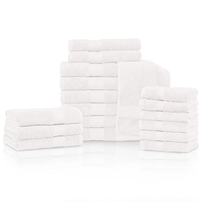 Superior Rayon from Bamboo and Cotton 18-Piece Towel Set (6 Bath, 6 Hand, 6 Face Towels)