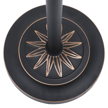 Moasis 71 Traditional Torchiere Floor Lamp with Adjustable Reading Light, Alabaster glass shades - 71H