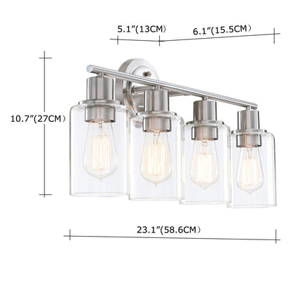 Modern 2/3/4-light Bathroom Dimmable Vanity Lights Wall Sconces
