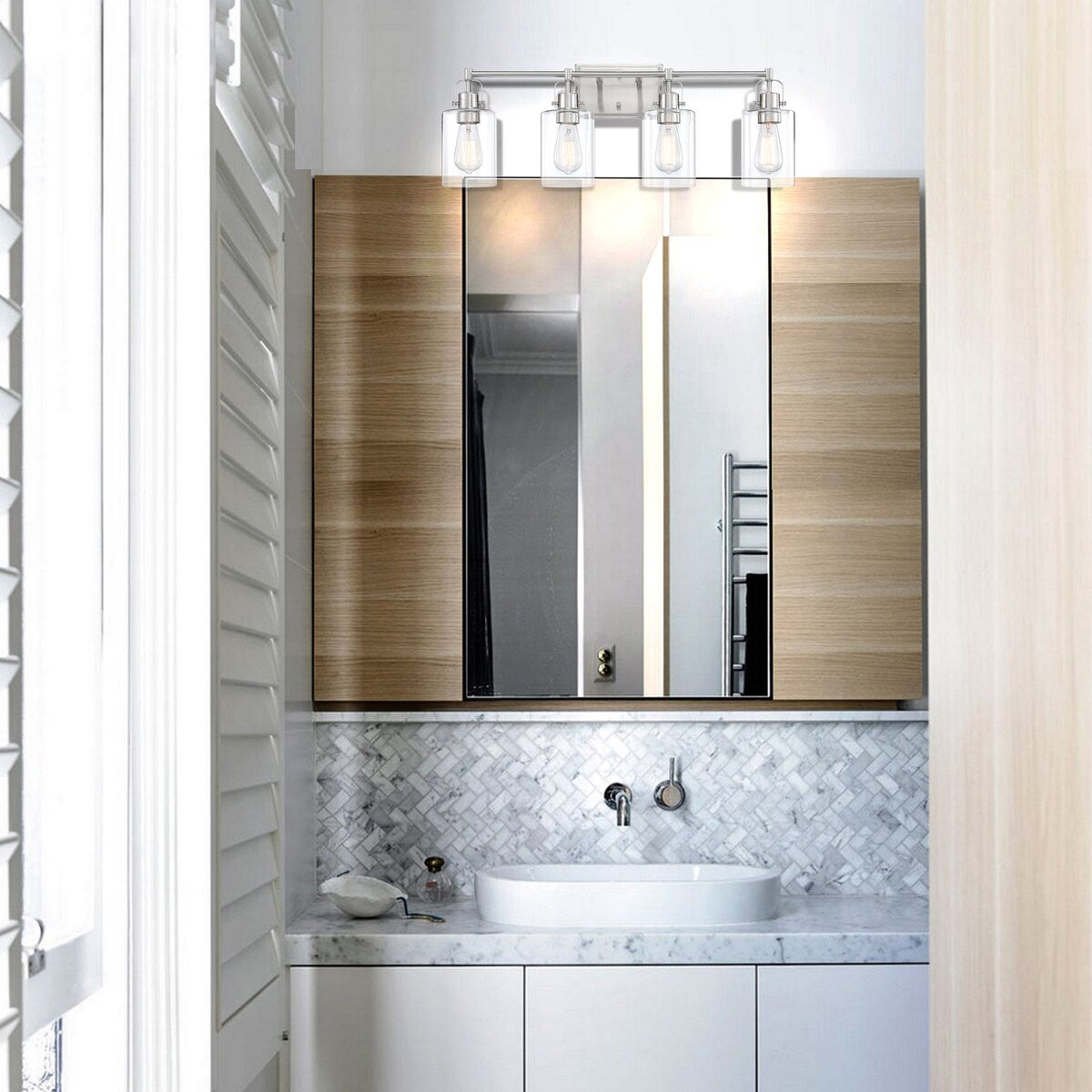 Modern 2/3/4-light Bathroom Dimmable Vanity Lights Wall Sconces