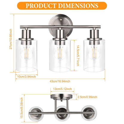 Modern 2/3/4-light Bathroom Dimmable Vanity Lights Wall Sconces