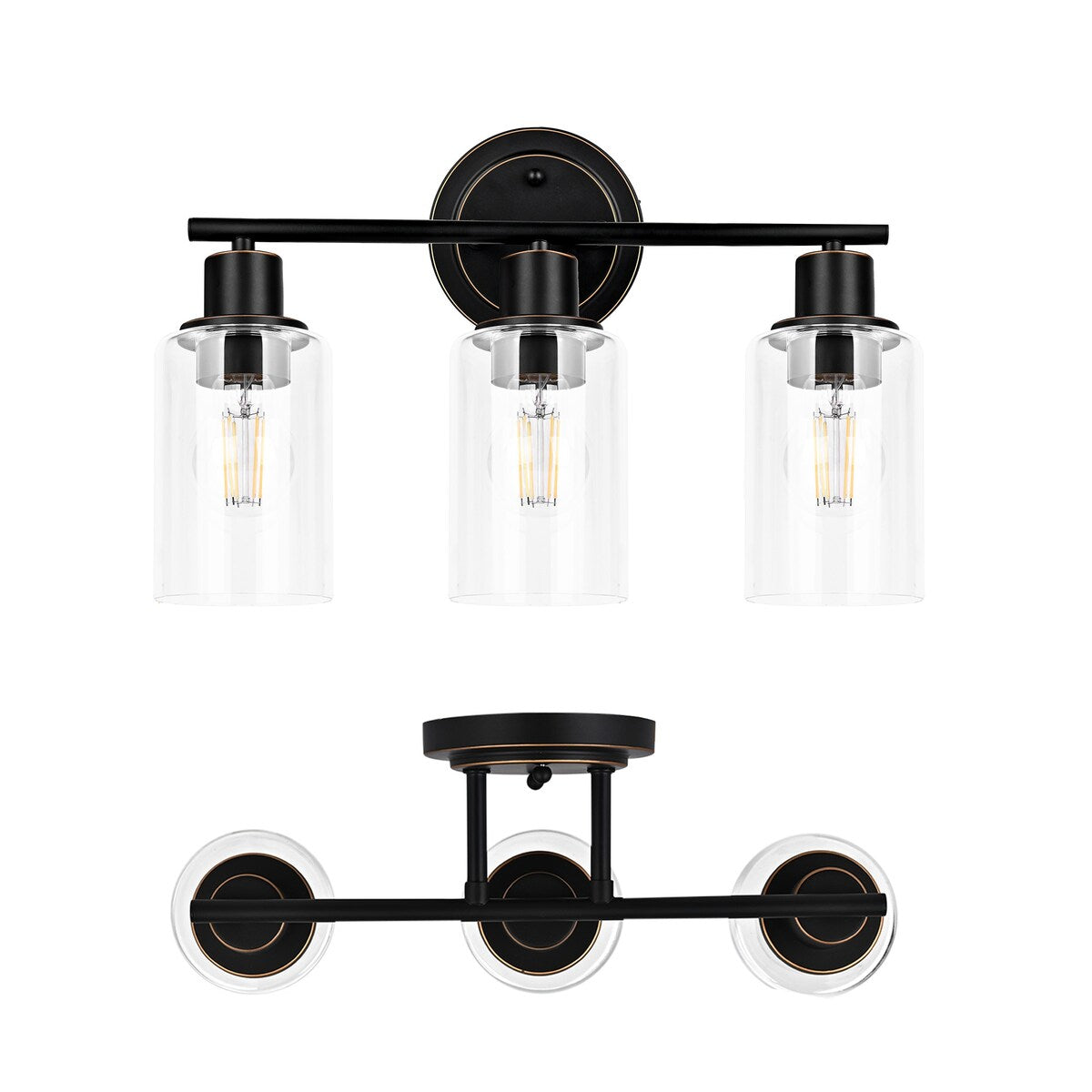 Modern 2/3/4-light Bathroom Dimmable Vanity Lights Wall Sconces