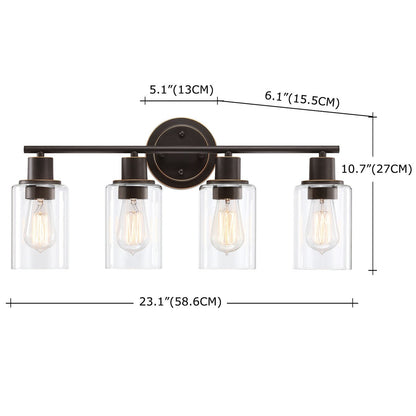 Modern 2/3/4-light Bathroom Dimmable Vanity Lights Wall Sconces