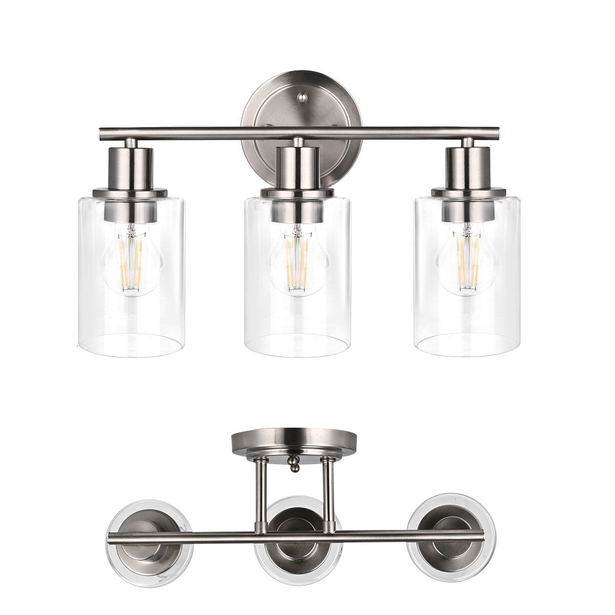 Modern 2/3/4-light Bathroom Dimmable Vanity Lights Wall Sconces