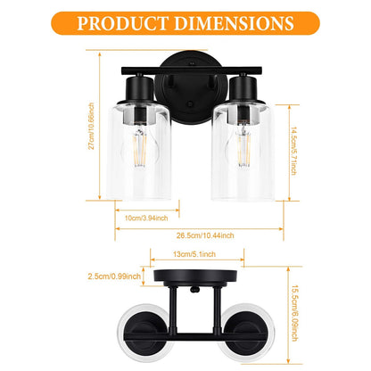 Modern 2/3/4-light Bathroom Dimmable Vanity Lights Wall Sconces