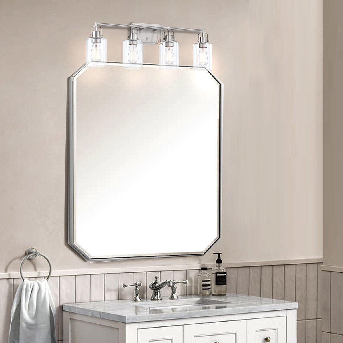 Modern 2/3/4-light Bathroom Dimmable Vanity Lights Wall Sconces