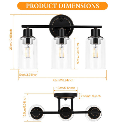 Modern 2/3/4-light Bathroom Dimmable Vanity Lights Wall Sconces