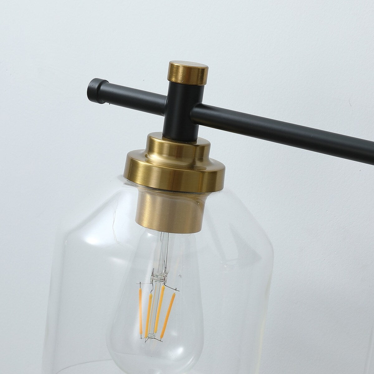 Modern 3-Light Transparent Glass Style Vanity Lighting Fixture