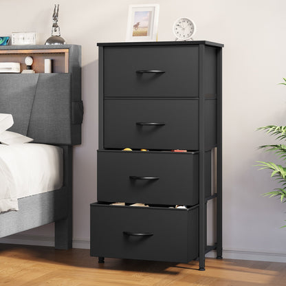 Modern 4/8/10-drawer Bedroom Fabric Dresser Storage Tower with Wood Top