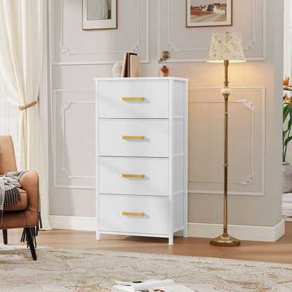 Modern 4/8/10-drawer Bedroom Fabric Dresser Storage Tower with Wood Top